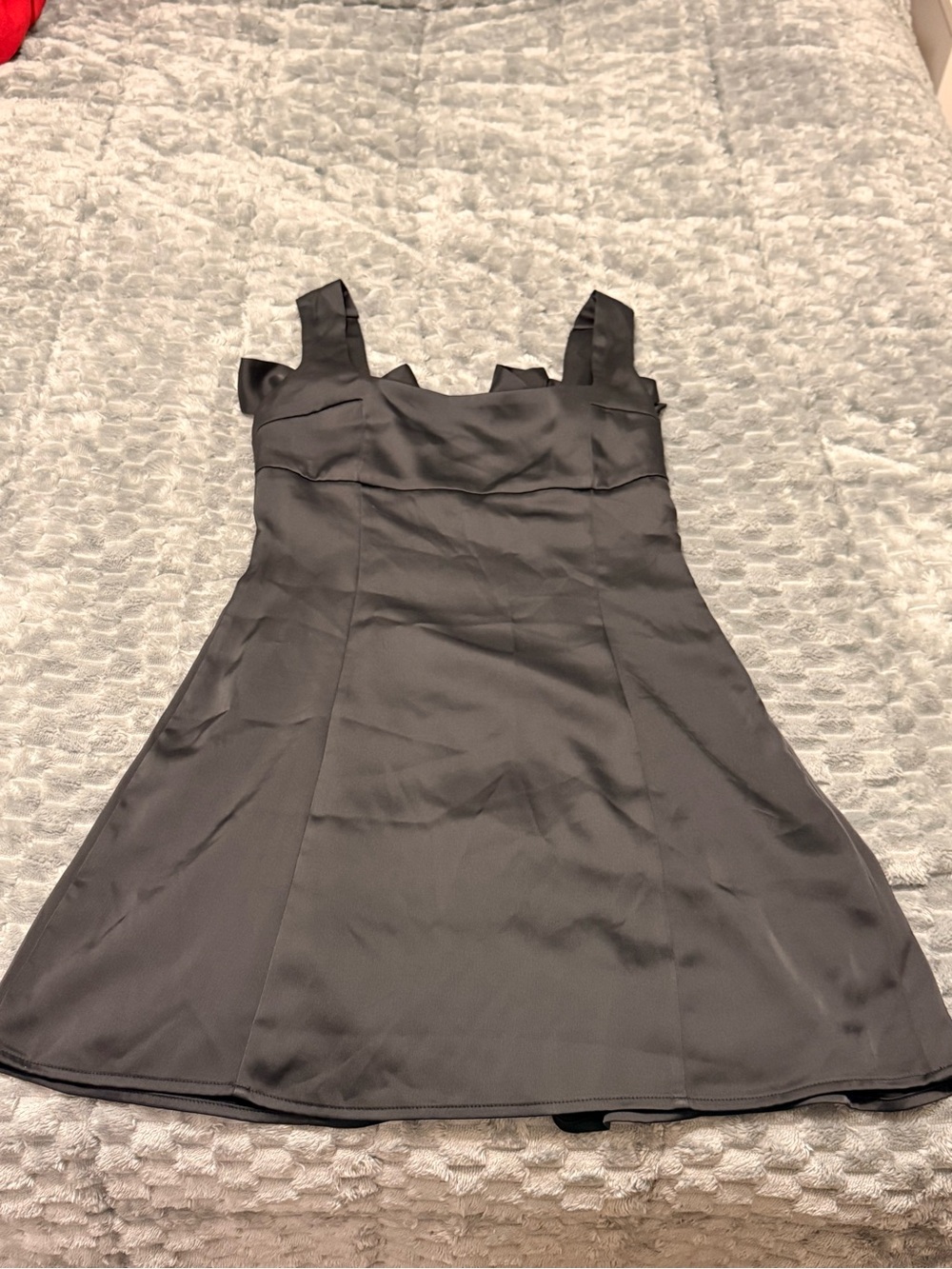 Urban Outfitters Black Square-Strap A-Line Mini Dress